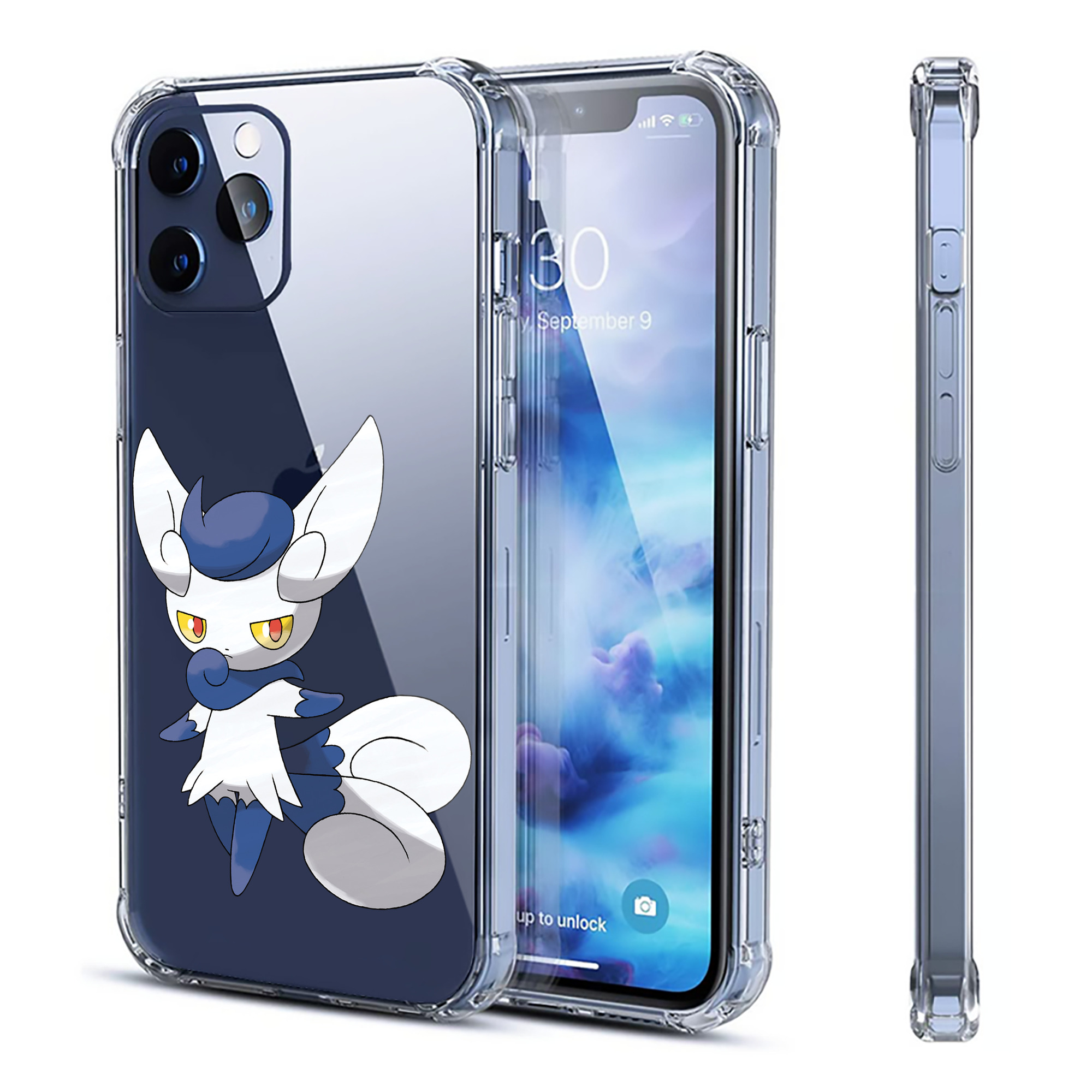 （画像用） ポケットモンスター Pokémon 【iPhone 12シリーズ対応】透明スマホケース（クリアソフトケース）